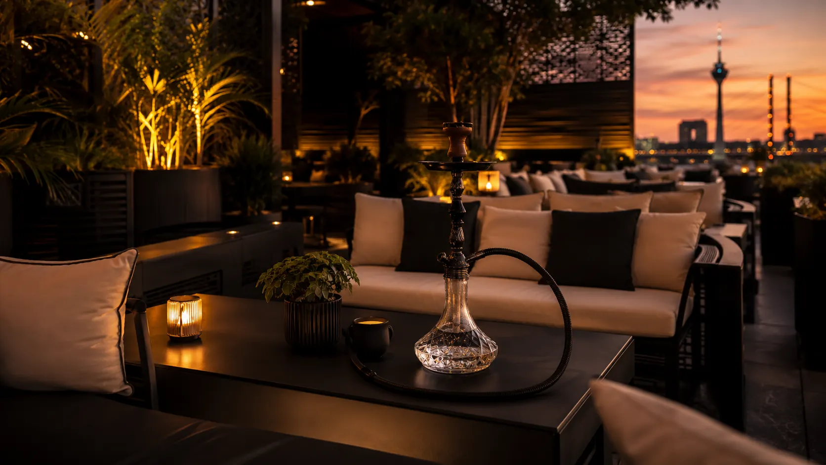Terrasse der Palms Lounge Düsseldorf